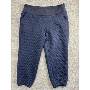 Columbia Pants Mens XL Navy Blue Quilted Thermal Jogger Fleece Lined Warm Casual